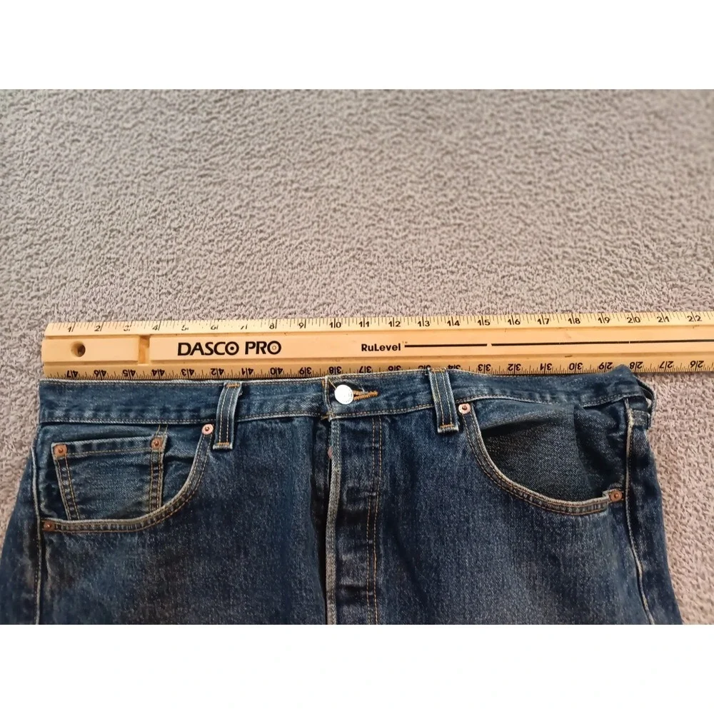Levi's 501‎ Jeans 38x34 Men Blue Straight Fit Button Fly Denim Classic Mexico